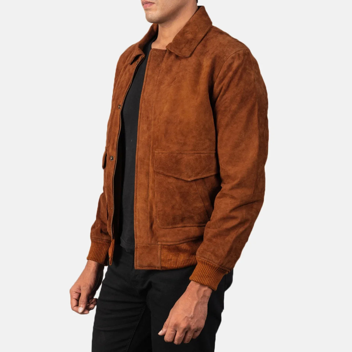 Coffmen Cazadora Bomber de Cuero para Hombre – Vista alternativa del producto 2