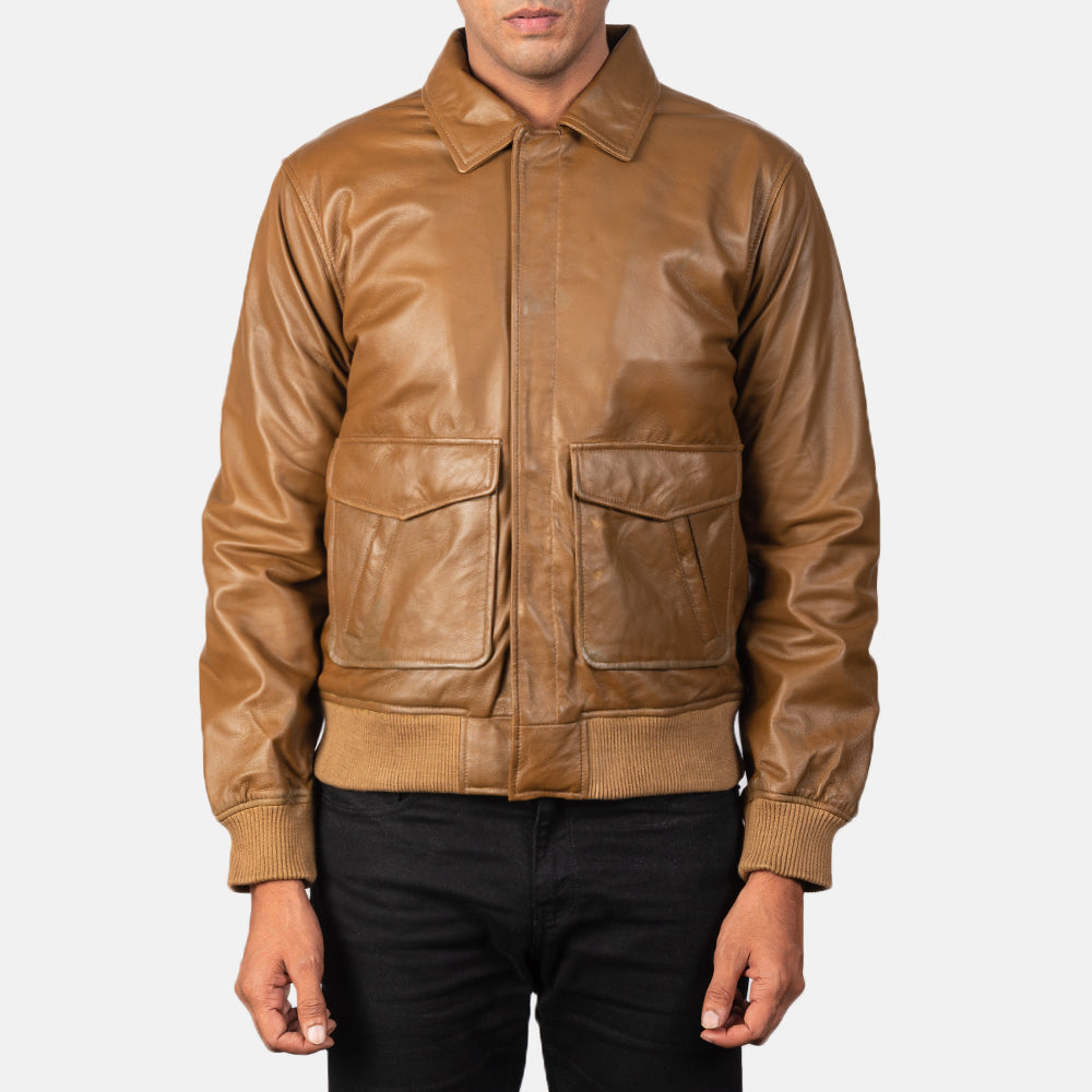 Coffmen Cazadora Bomber de Cuero para Hombre – Vista alternativa del producto 3