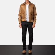 Coffmen Cazadora Bomber de Cuero para Hombre – Vista alternativa del producto 4