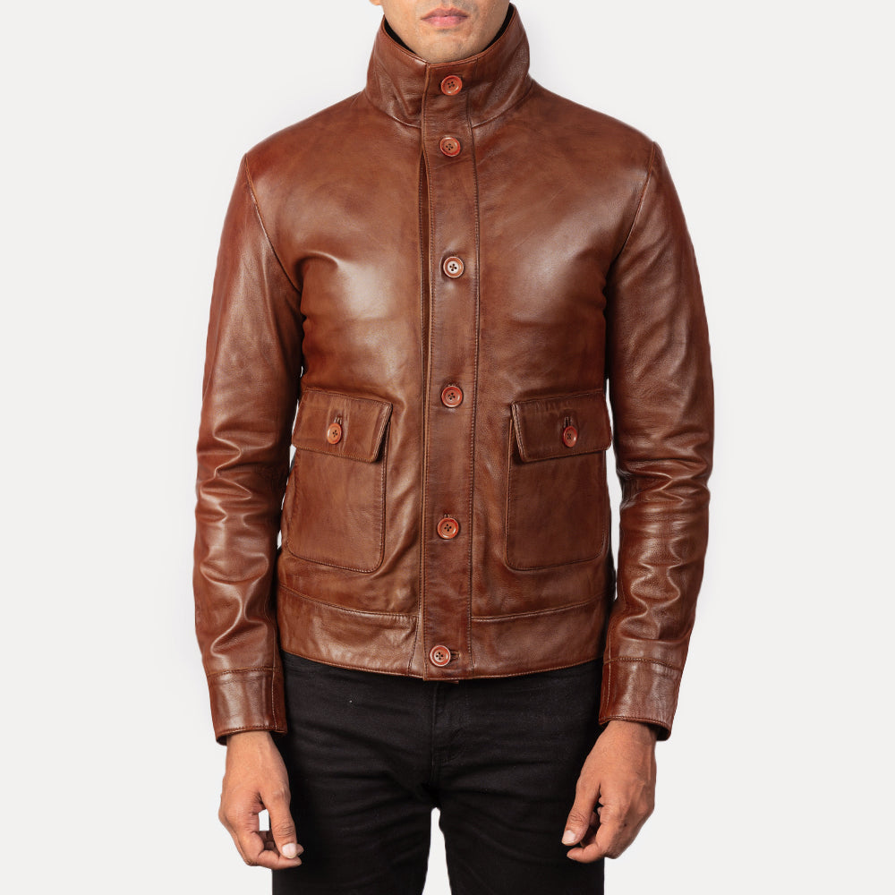 Columbus Cazadora Bomber de Cuero para Hombre – Vista alternativa del producto 3