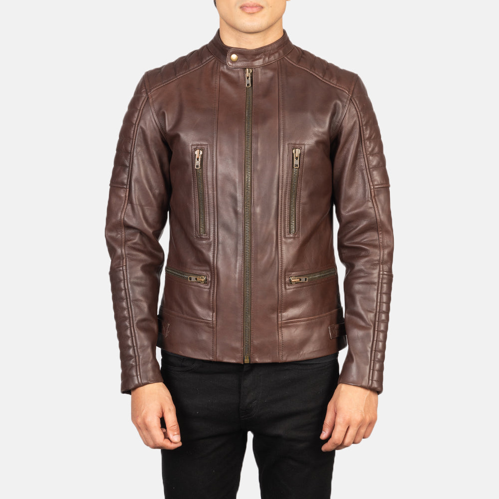 Damian Chaqueta Biker de Cuero para Hombre – Vista alternativa del producto 4
