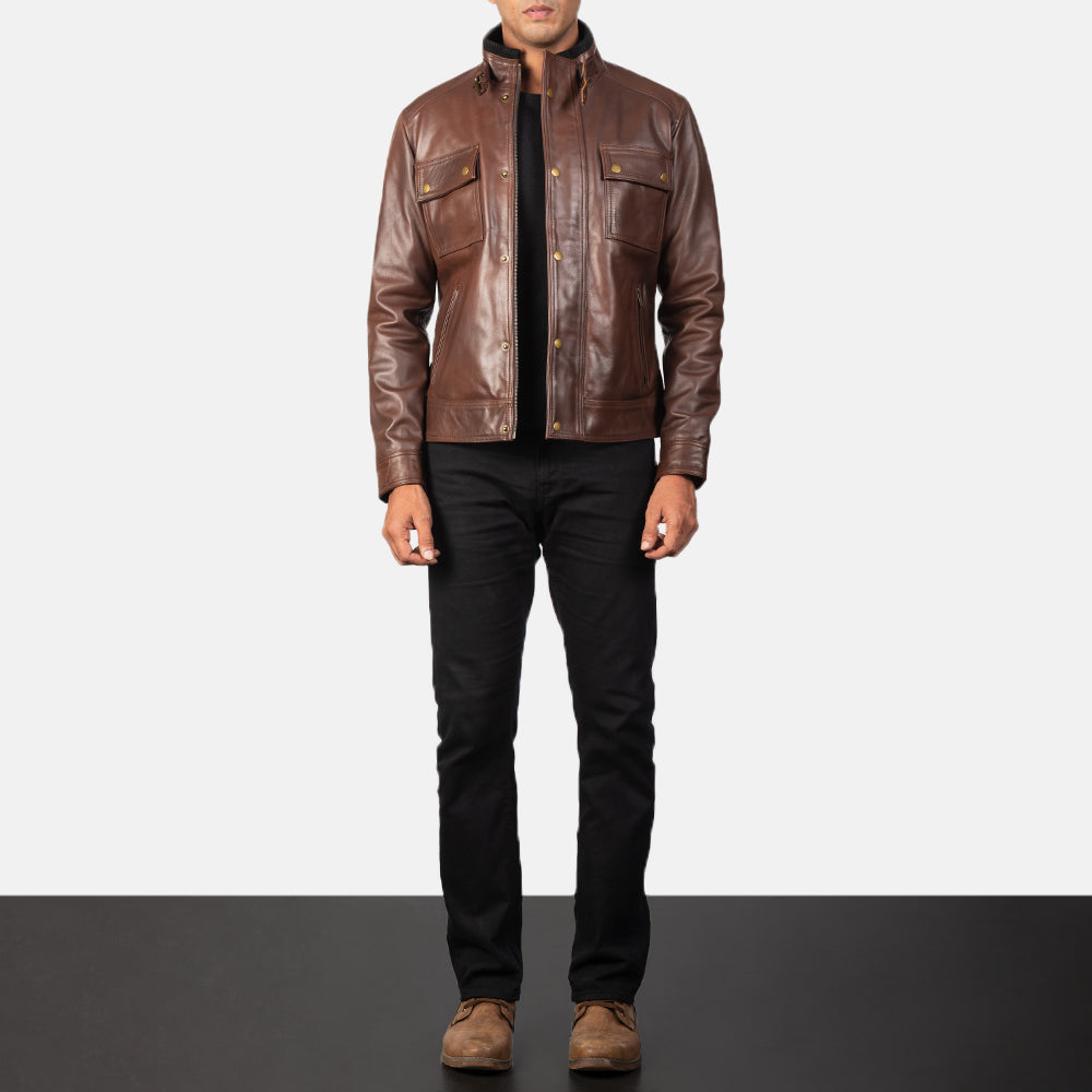 
Darren Chaqueta Biker de Cuero para Hombre – alternate product view 3