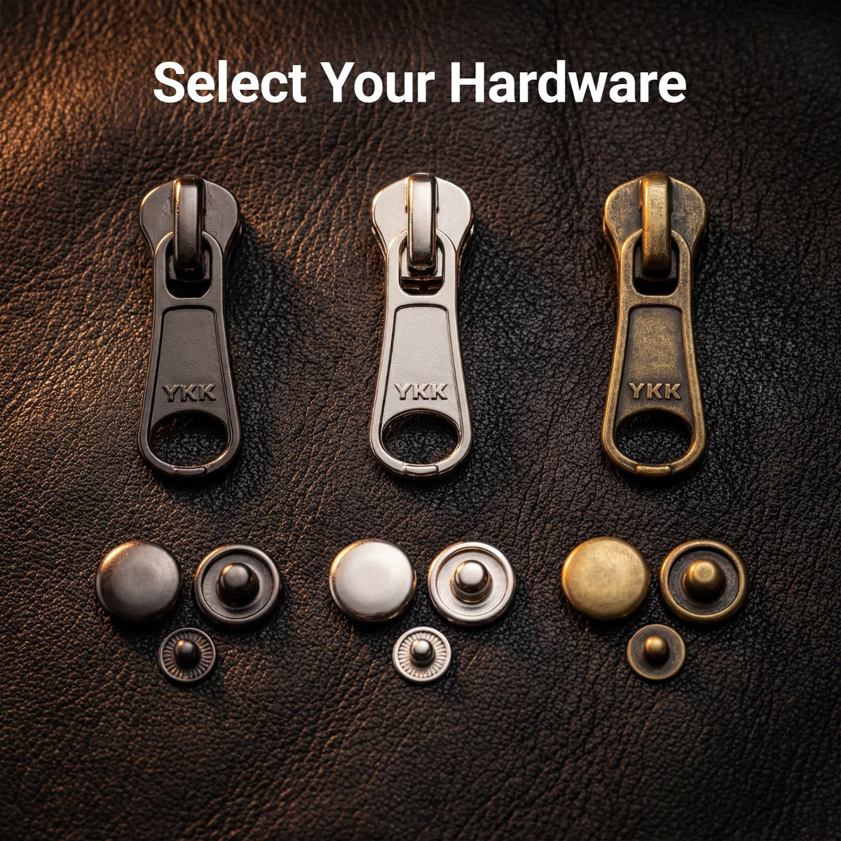 Authentic Full-Grain Leather Grain Texture &amp; Heavy-Duty Seam Stitching Detail