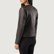 Elixir Collarless Chaqueta de Cuero para Mujer – Vista alternativa del producto 5