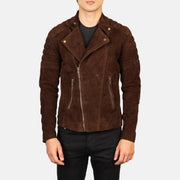 Faisor Mocha Chaqueta Biker de Cuero para Hombre – Vista alternativa del producto 1