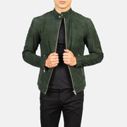 Fernando Acolchado Chaqueta Biker de Cuero para Hombre – Vista alternativa del producto 1