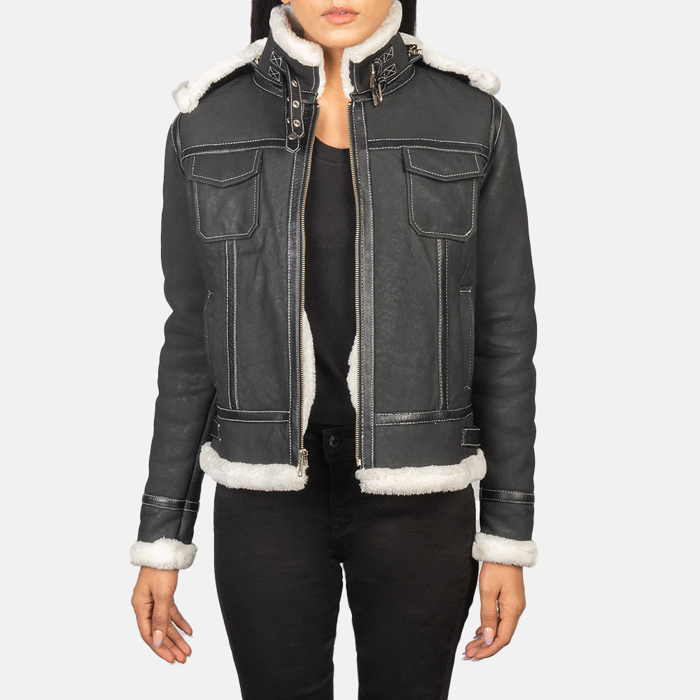 
Fiona Hooded Chaqueta de Doble Faz Shearling para Mujer – alternate product view 1