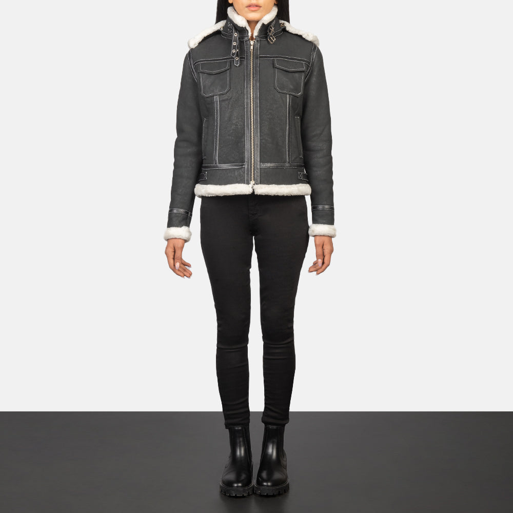 
Fiona Hooded Chaqueta de Doble Faz Shearling para Mujer – alternate product view 3