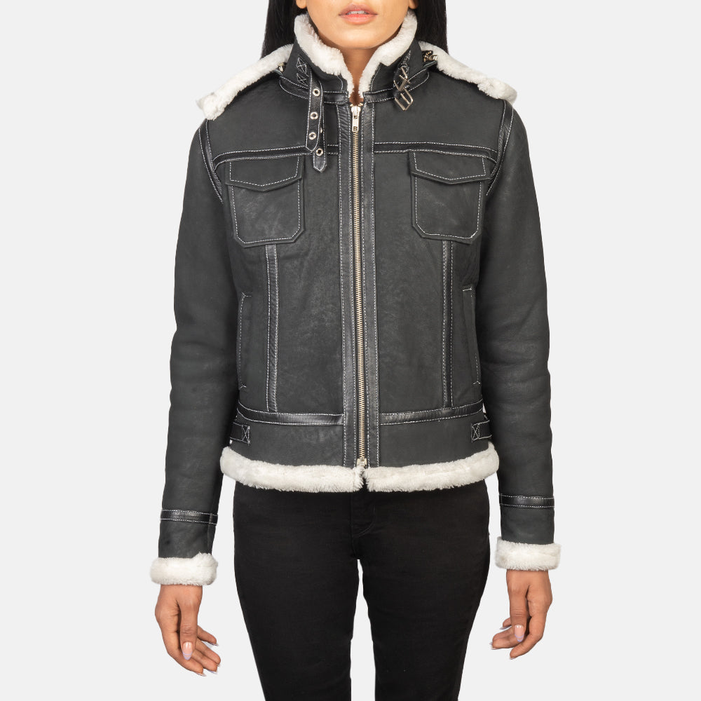 
Fiona Hooded Chaqueta de Doble Faz Shearling para Mujer – alternate product view 4
