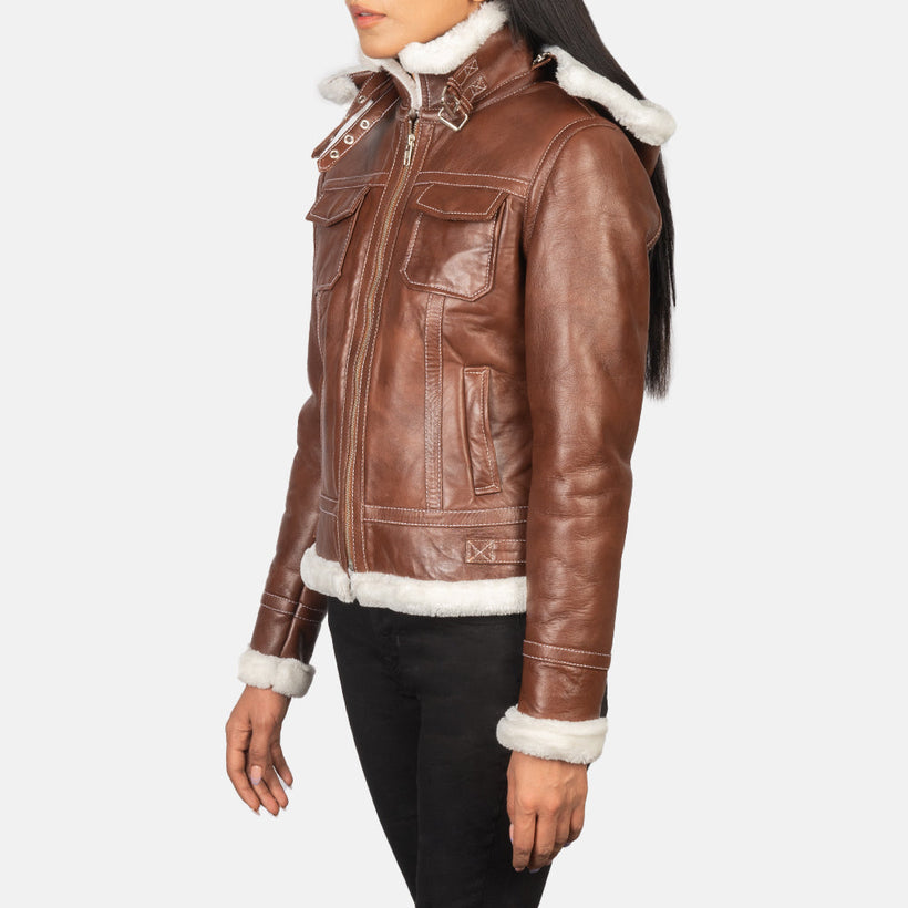 Fiona Hooded Chaqueta de Borrego para Mujer