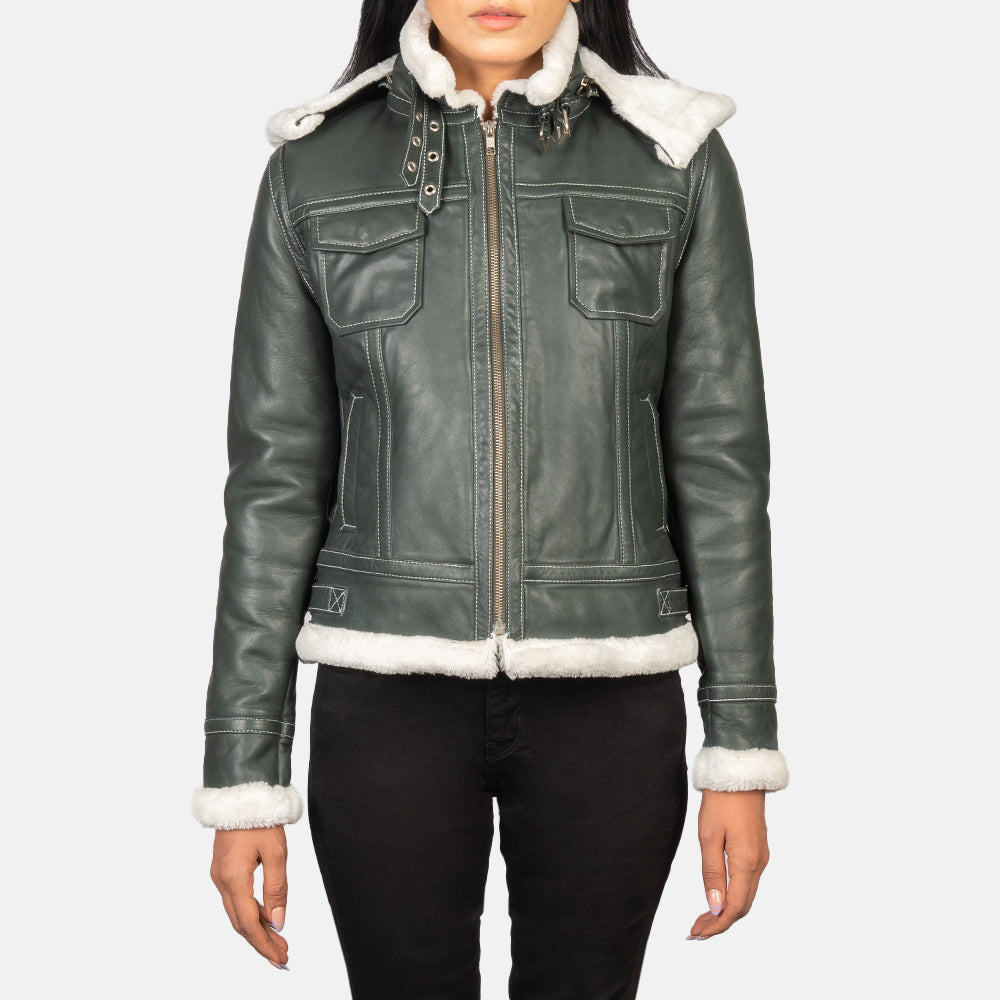 
Fiona Hooded Chaqueta de Doble Faz Shearling para Mujer – alternate product view 1