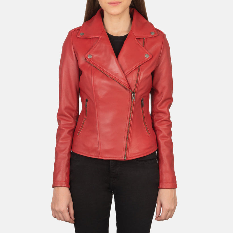 Flashback Chaqueta Biker de Cuero para Mujer