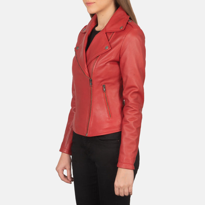 Flashback Chaqueta Biker de Cuero para Mujer