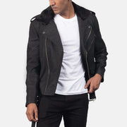 
Furton Chaqueta Biker de Cuero para Hombre – alternate product view 4