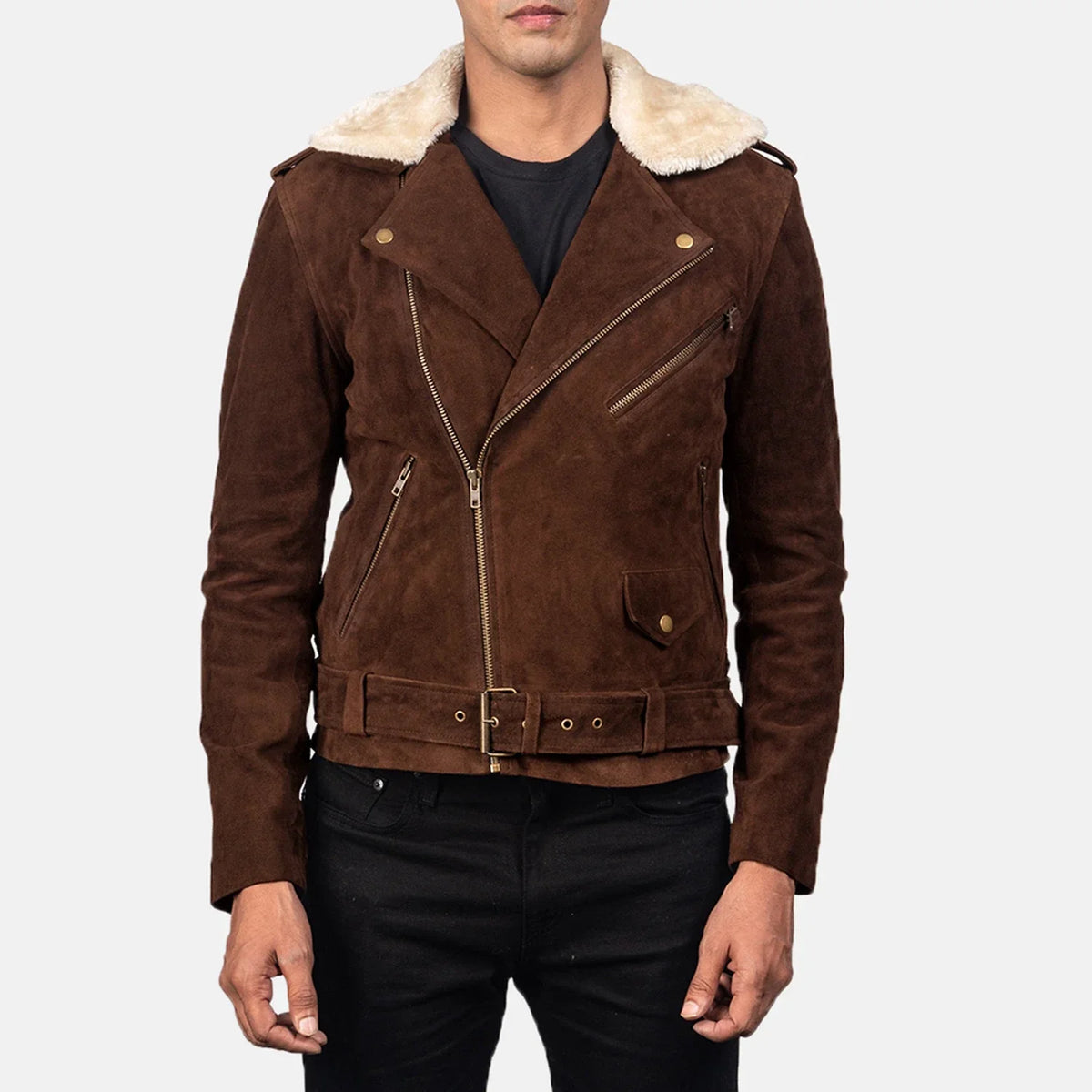 
Furton Chaqueta Biker de Cuero para Hombre – alternate product view 4