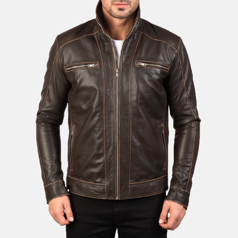 
Hudson Chaqueta Biker de Cuero para Hombre – alternate product view 4