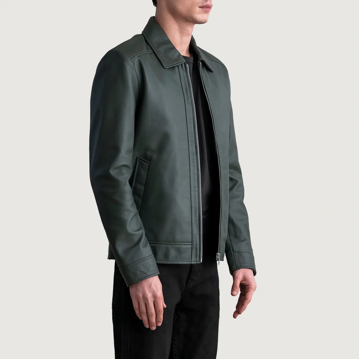 Inferno Leather Brown Jacket – Vista alternativa del producto 2