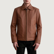 Inferno Leather Brown Jacket – Vista alternativa del producto 3
