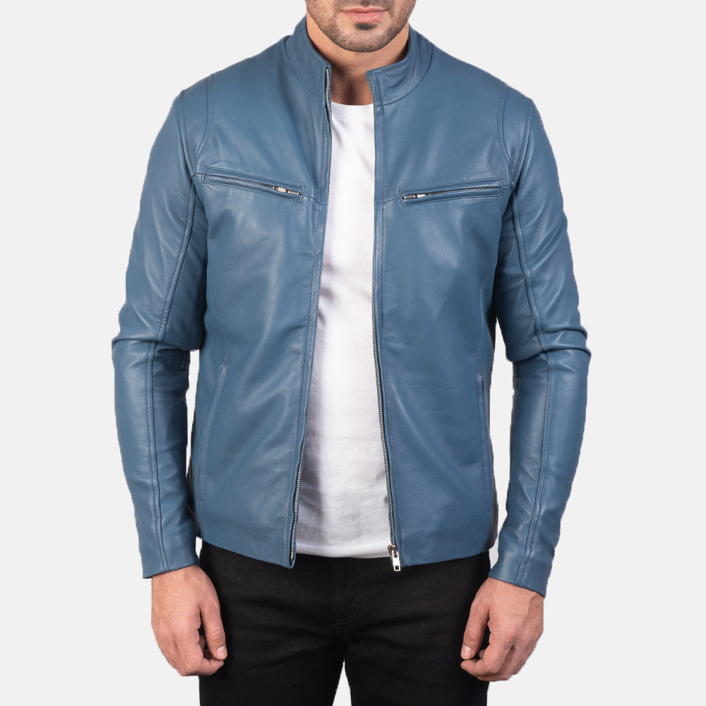 Ionic Chaqueta Biker de Cuero para Hombre – Vista alternativa del producto 1