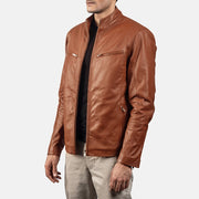 Ionic Chaqueta Biker de Cuero para Hombre – Vista alternativa del producto 2