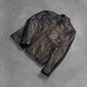 Ionic Chaqueta Biker de Cuero para Hombre – Vista alternativa del producto 8