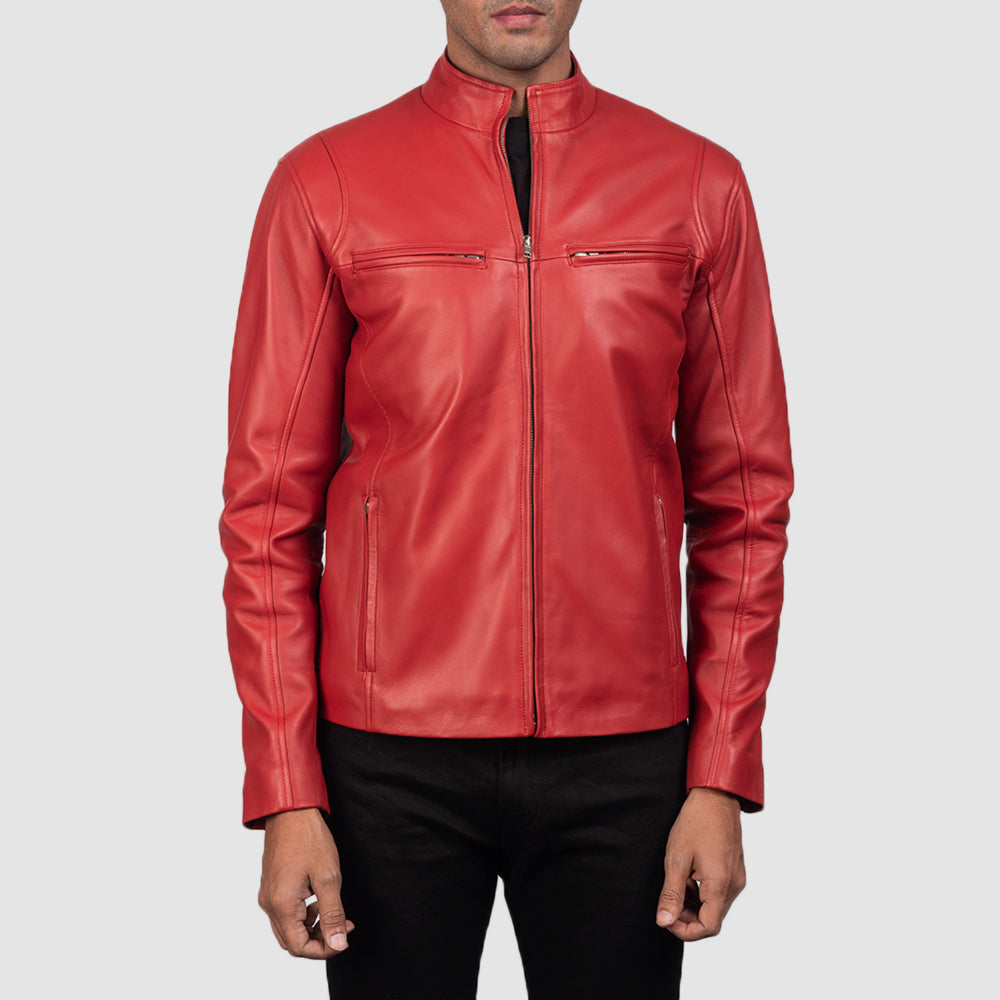 Ionic Chaqueta Biker de Cuero para Hombre – Vista alternativa del producto 3