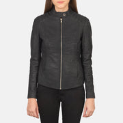 
Kelsee Chaqueta Biker de Cuero para Mujer – alternate product view 4