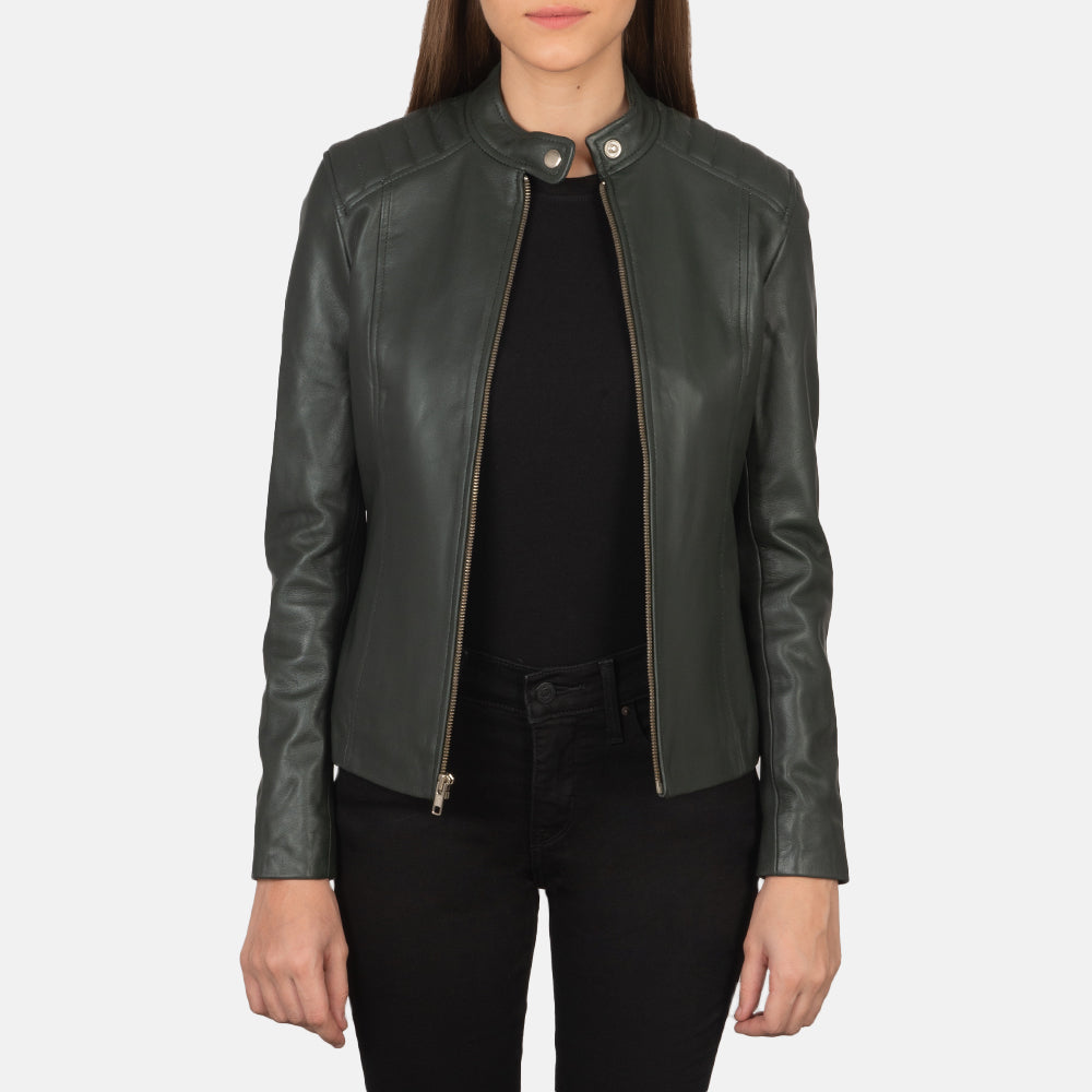 
Kelsee Chaqueta Biker de Cuero para Mujer – alternate product view 1