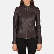 
Kelsee Chaqueta Biker de Cuero para Mujer – alternate product view 4