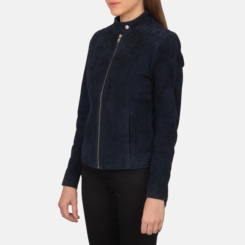 Kelsee Chaqueta Biker de Cuero para Mujer