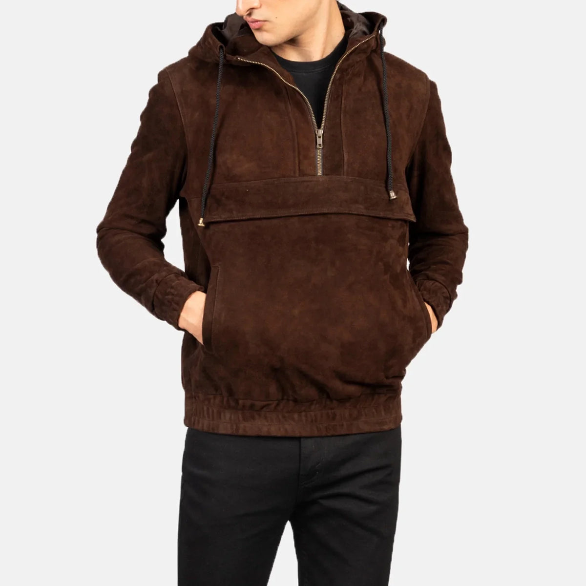 Kenton Hooded Chaqueta de Cuero para Hombre – Vista alternativa del producto 1