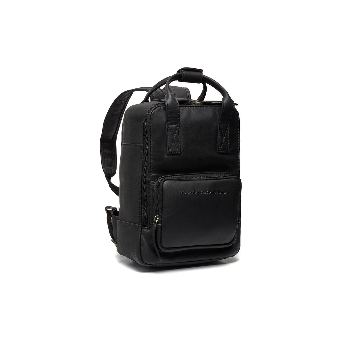 Bellary Full-Grain Leather Backpack para Mujer in Classic 100% Full-Grain Leather - Full Exterior Front Profile View | Comprar online