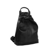 Saar Full-Grain Leather Backpack para Mujer in Classic 100% Full-Grain Leather - Full Exterior Front Profile View | Comprar online