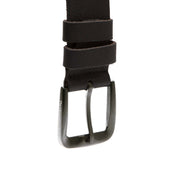 Copper Full-Grain Cinturón de Cuero para Hombre - Structured Side Profile Showing Gusset Depth &amp; Expansion Capacity