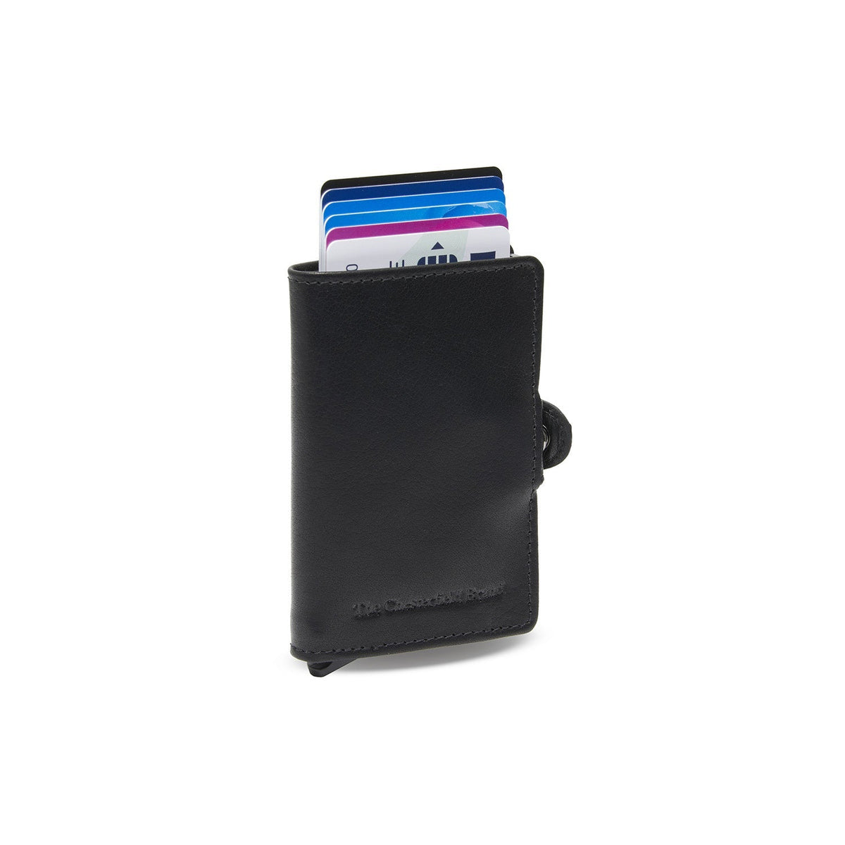Albury Full-Grain Leather Card Holder para Mujer in Classic 100% Full-Grain Leather - Full Exterior Front Profile View | Comprar online