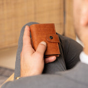 Barrea Full-Grain Leather Card Holder para Mujer – Vista alternativa del producto 2