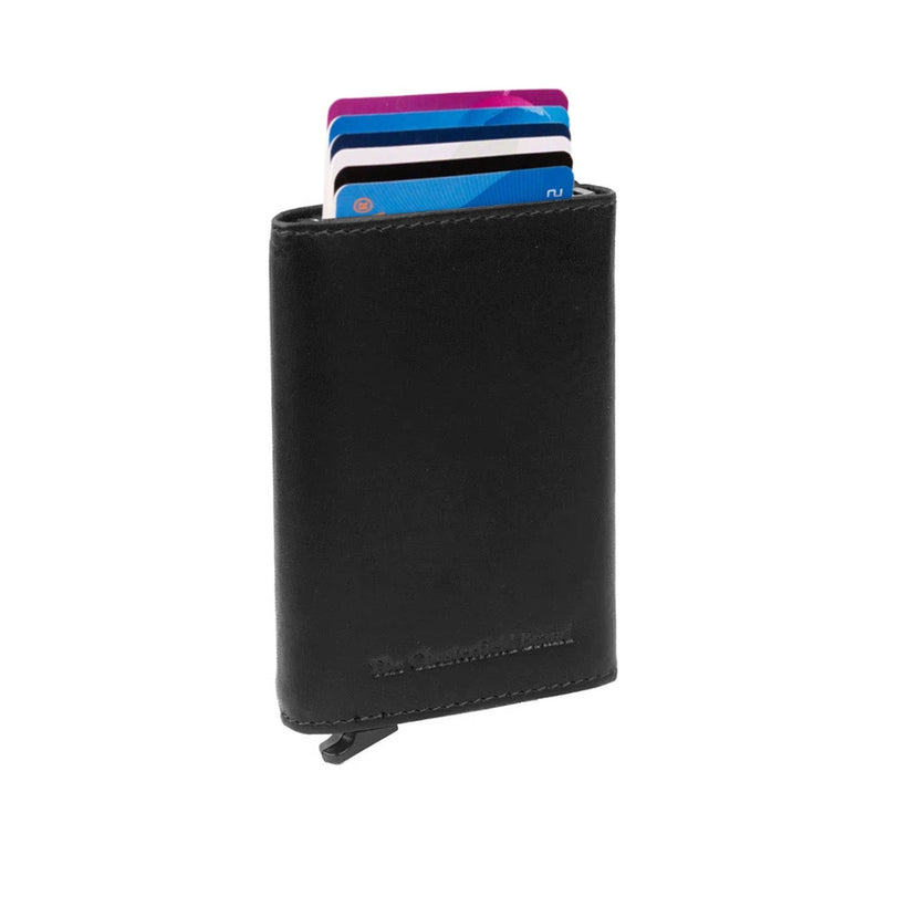Lancaster Cuero flor integral Card Holder para Mujer