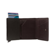 Brown Leather Card Holder Lancaster, detail view 3