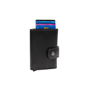 Larino Full-Grain Leather Card Holder para Mujer in Classic 100% Full-Grain Leather - Full Exterior Front Profile View | Comprar online