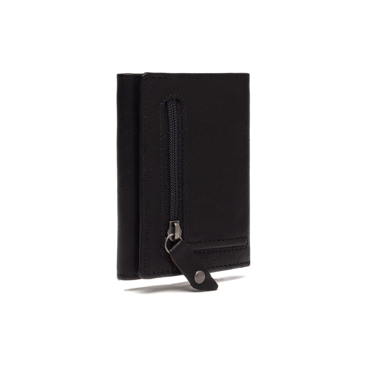 
Solid Antique Brass Hardware & Heavy-Duty Dual Zipper Detail on Paris Cuero Flor Integral Tarjetero