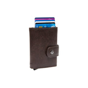 Varrano Full-Grain Leather Card Holder para Mujer in Classic 100% Full-Grain Leather - Full Exterior Front Profile View | Comprar online