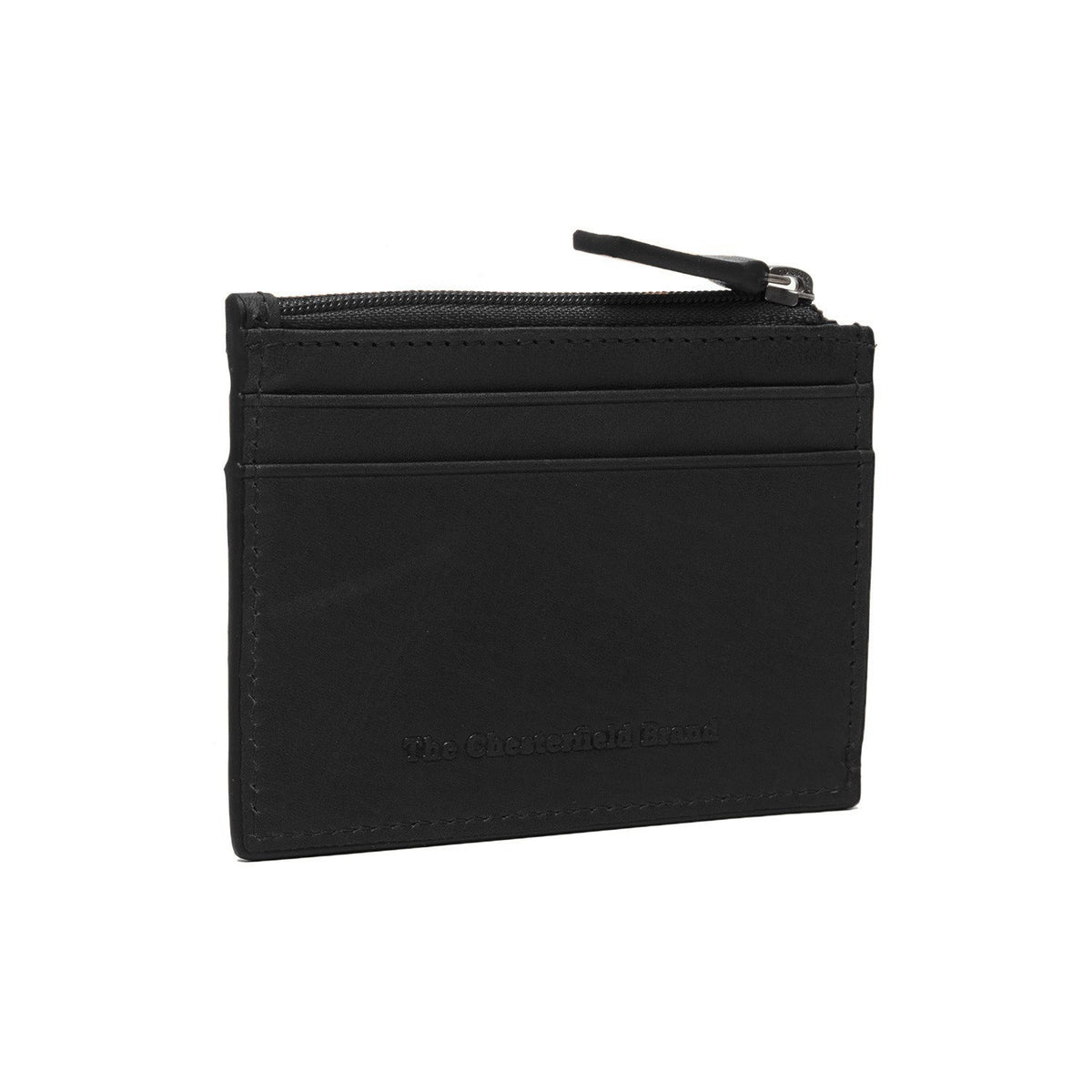 Leather Card Wallet para Mujer in Classic 100% Full-Grain Leather - Full Exterior Front Profile View | Comprar online