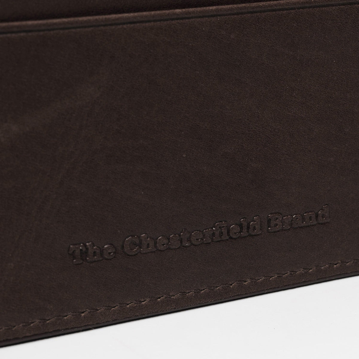 Brown Leather Card Wallet para Mujer, detail view 1