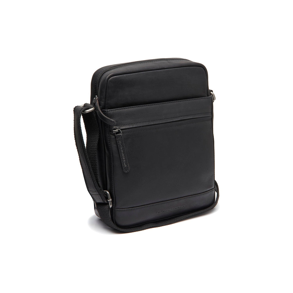 Anzora Full-Grain Leather Crossbody Bag para Hombre in Classic 100% Full-Grain Leather - Full Exterior Front Profile View | Comprar online