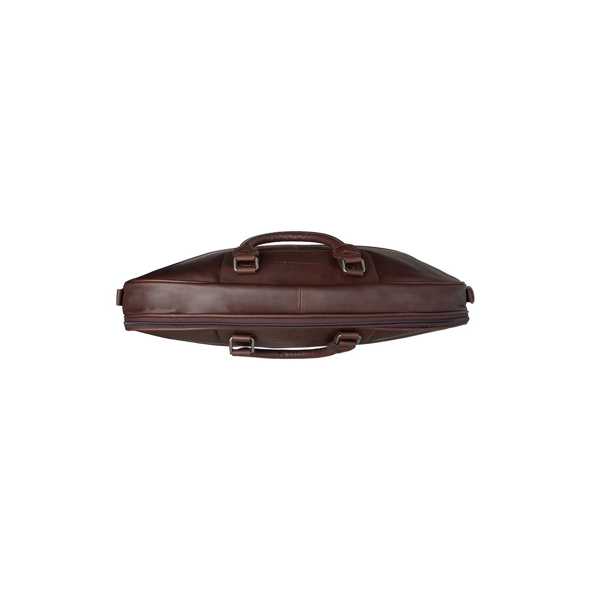Detalle de cerca of Classic Collar &amp; Heavy-Duty Zipper Hardware on Leather Garment Bag Josh para Mujer
