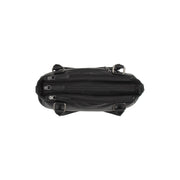 
Vista de detalle of Classic Collar & Heavy-Duty Zipper Hardware on Fenja Bolso de mano de cuero flor
