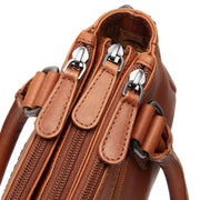 
Cognac Leather Handbag Fenja, detail view 1