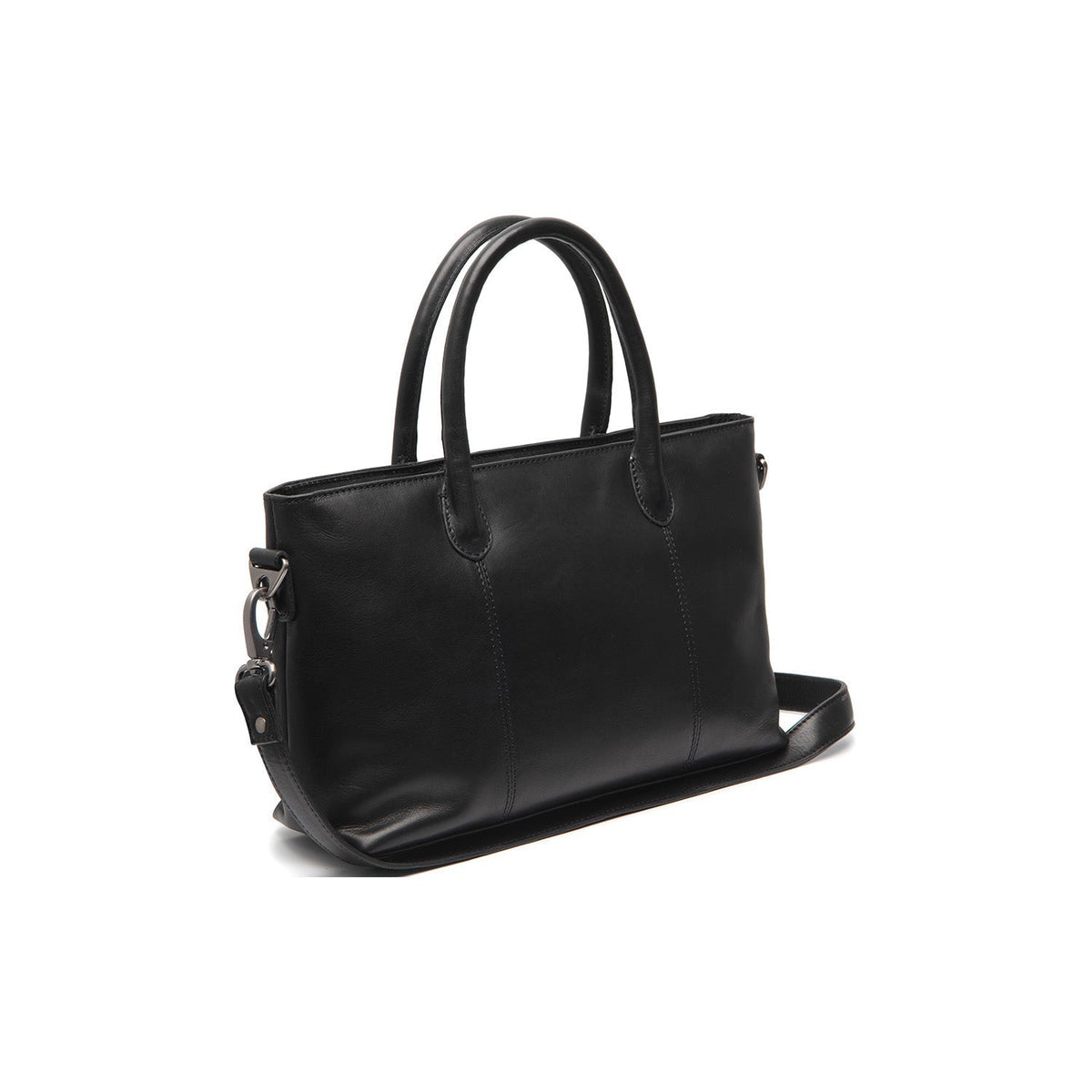 Pergamino Full-Grain Leather Handbag para Mujer in Classic 100% Full-Grain Leather - Vista frontal y silueta a medida | Comprar online