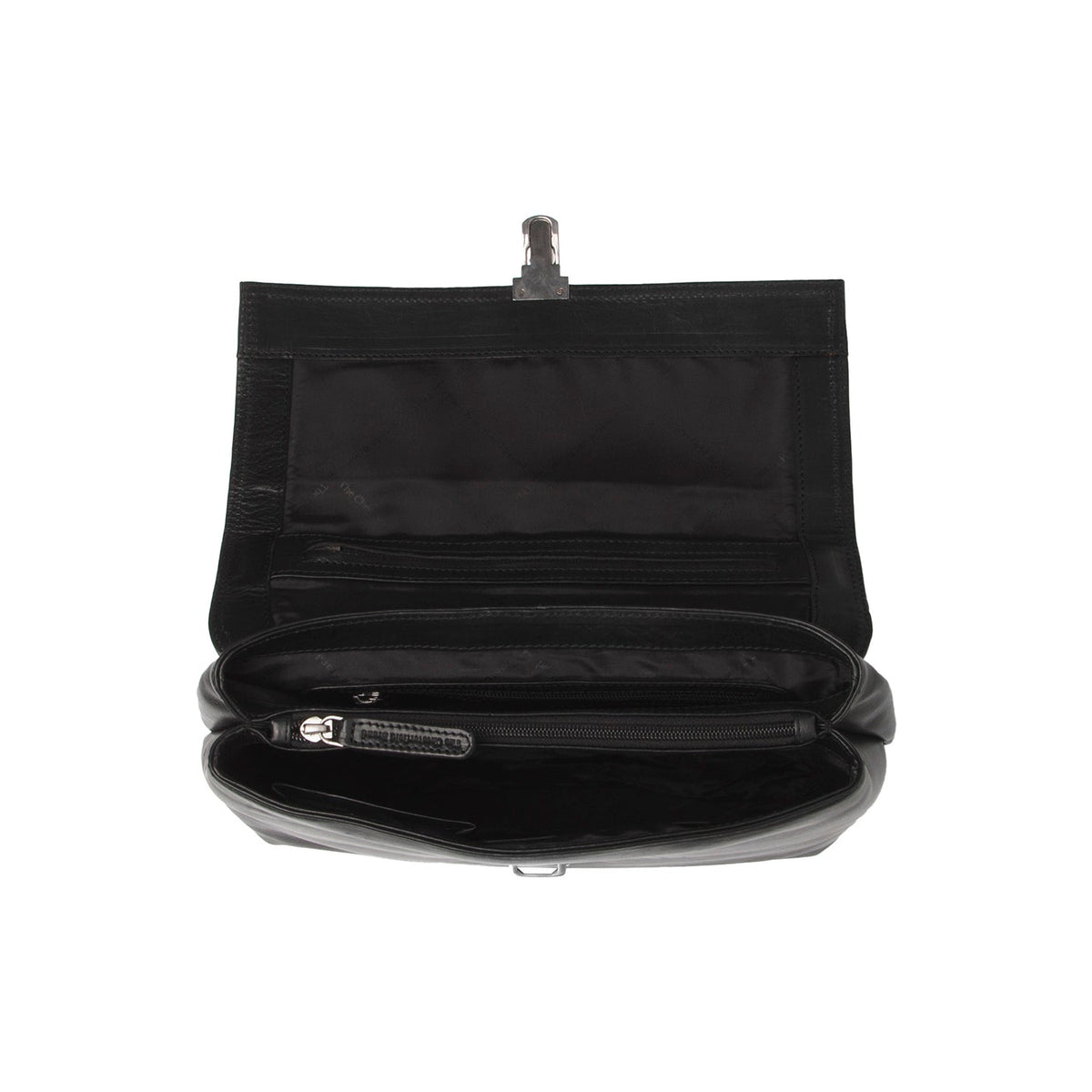 Detalle de cerca of Classic Collar &amp; Heavy-Duty Zipper Hardware on Renata Full-Grain Leather Handbag para Mujer