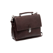 Tailored Rib Cuffs &amp; Hem Craftsmanship Construction Detail on Renata Full-Grain Leather Handbag para Mujer